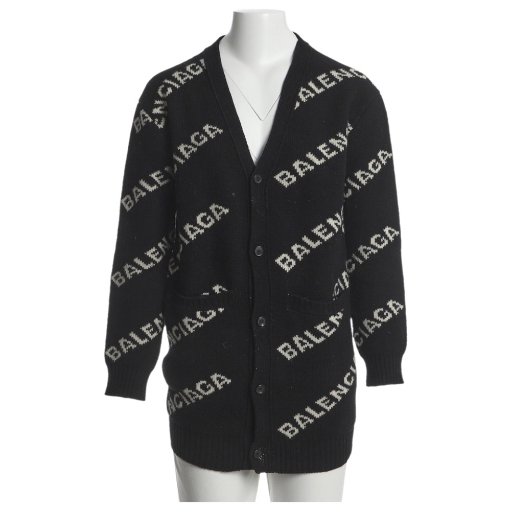 Balenxiaga Monogram Black and White Cardigan Sz 34